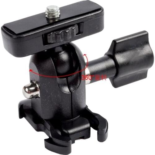 Probty Multifunctional Camera Tripod Ballhead Ball Head Adapter to 1/4 Screw Mount For Gopro Hero 5 4 3 2 1 SJCAM Xiaomi yi