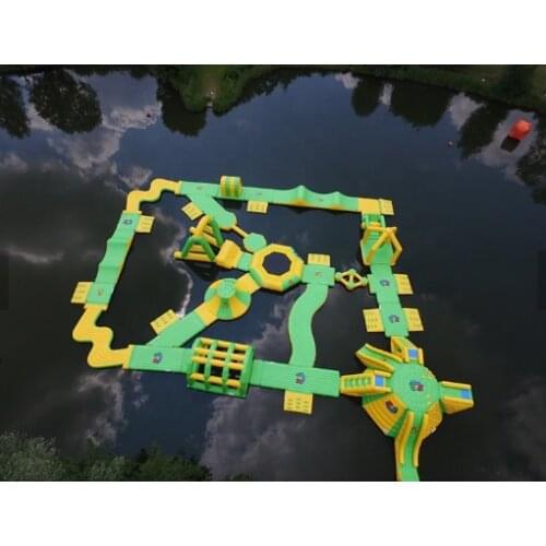 Hi Bouncia New Inflatable Water Park Project in UK With CE Certification For Kids And Adults