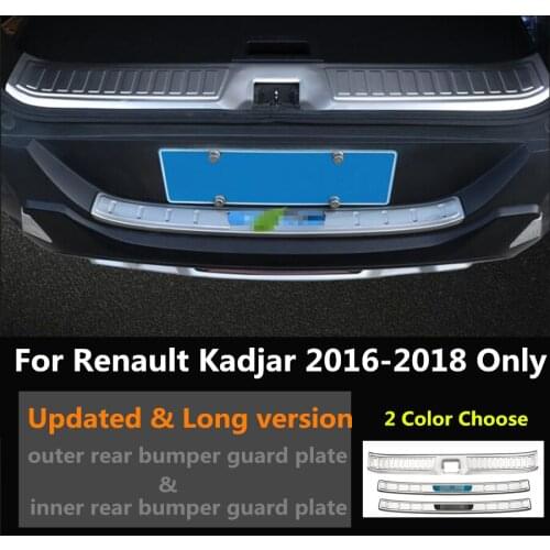 Stainless Steel Auto Styling Tail Rear Door Bumper Skid Protector Guard Plate Cover Trim For Renault Kadjar 2016 2017 2018