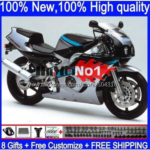 CBR400 RR For HONDA CBR 400 RR 400RR 1988 1989 1990 1991 1992 1993 136MC.22 CBR400RR black silver NC23 88 89 90 91 92 93 Fairing