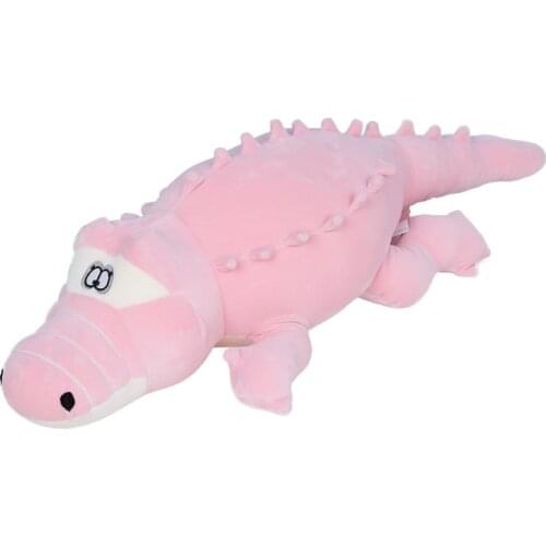 Dorimytrader Giant Cartoon Lying Crocodile Plush Toy Big Animal Alligator Stuffed Pillow Doll Kids Gift 49inch 125cm DY61014