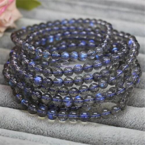 Wholesale 8mm Genuine Natural Moonstone Labradorite Stretch Bracelets For Women Femme Charm Round Crystal Bead Bracelet