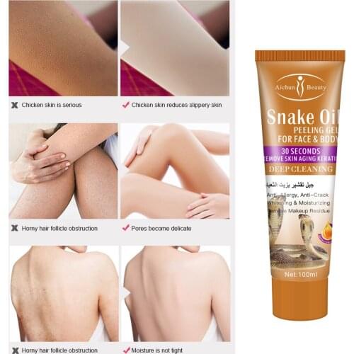Snake oil exfoliation facial peeling gel Moisturizing Scrub Gel Whitening Exfoliate Body Cream Anti-Wrinkle face cream skin care