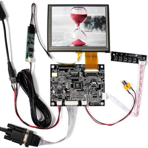 VGA AV LCD Controller Board+5.6" AT056TN52 640x480 LCD Screen With Touch Panel