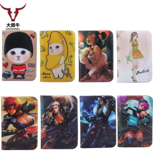 Popular PVC cool cartoon passport holders travel passport cover Animation Character passport case fro young people