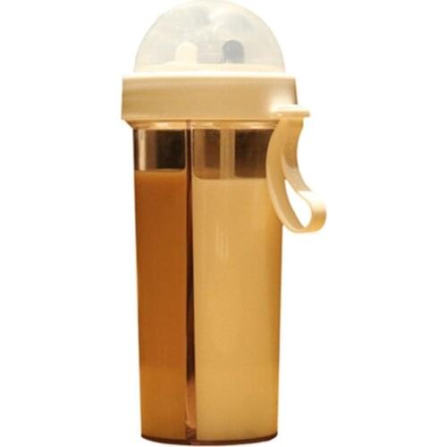 600/420ml Sport Water Bottle Portable Dual Straw Separate Drink Water Beverage Bottle Couples Gift Water cup Climbing