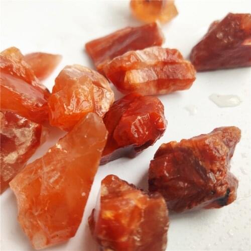 Natural Red Crystal Quartz Minerals Specimen Quartz Irregular Shape Rough Rock Stone Reiki Healing Home