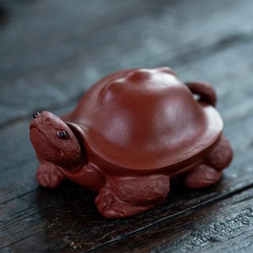 Purple Clay Tea Pet Ornaments Can Raise Long Life Turtle Handmade Treasure Auspicious Longevity Representative Tea Pet Ornaments