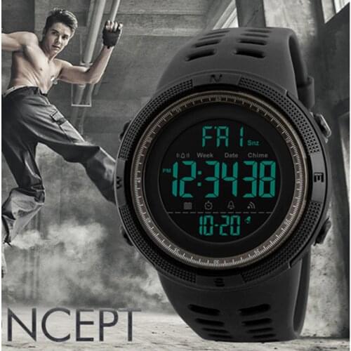 Sports Watches Men Dive 50m Digital LED Army Watch Mens Casual Electronics Wristwatches relojes hombre 2018 Luxury Brand SKMEI