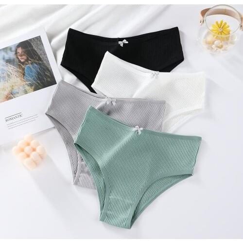M-XL Cotton Panties Female Underpants Sexy Panties for Women Briefs Underwear Intimate Plus Size Pantys Lingerie 4 Solid Color