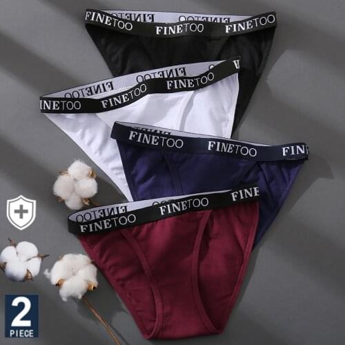FINETOO Sexy Womens Cotton Underwear Letter Waisted Fashion Woman Soft Briefs Soft Femme Lingerie Girls Panties M-XL Underpant