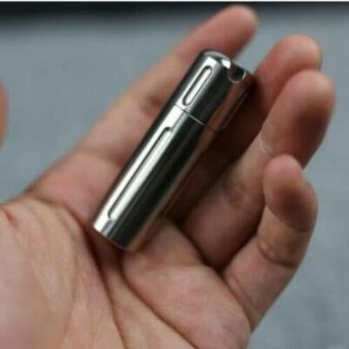 Outdoor Titanium Pill Match Metal Survival Waterproof EDC Container Case Box