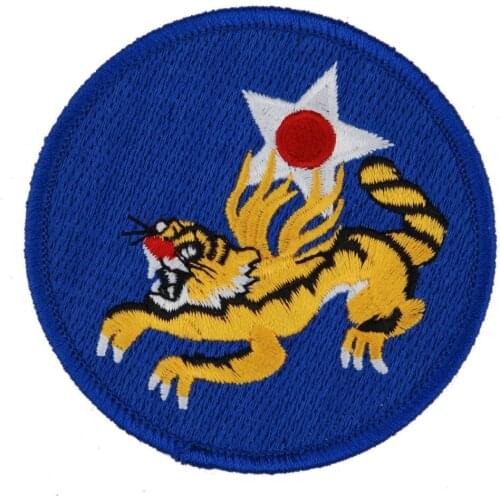 WW2 US FLYING TIGERS AIR FORCE EMBROIDERED INSIGNIA MILITARY PATCH