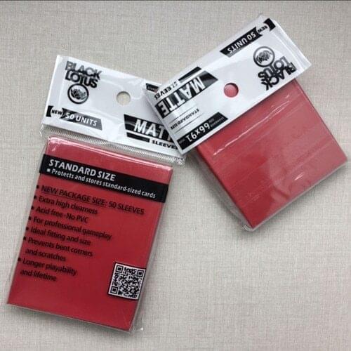 100 PCS/LOT Red Matte Sleeves, Protector for Trading Cards MTG Cards Cover Pkm/YGO/MTG CARDS Matte Sleeves 66x91mm