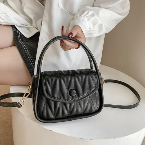 2021 Summer New Lady Small Handbags High Quality PU Leather Top-Handle Bags For Women Crossbody Bag Casual Travel Shopping Purse