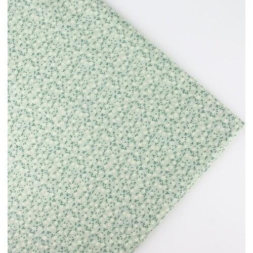 0.5 meter width 156cm green background floral Print Plain100% Cotton Fabric for Home Textile Patchwork Quilted Fabrics