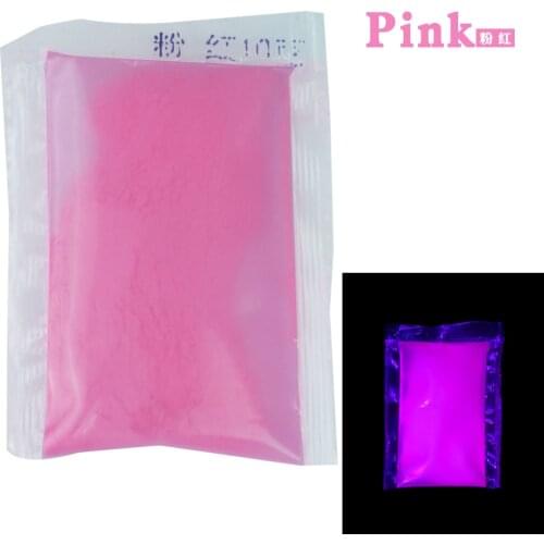 10g per Pack Pink Color Luminous Paint Noctilucent Powder Fluorescence DIY Party Creative Glow In Dark Decorations for Home