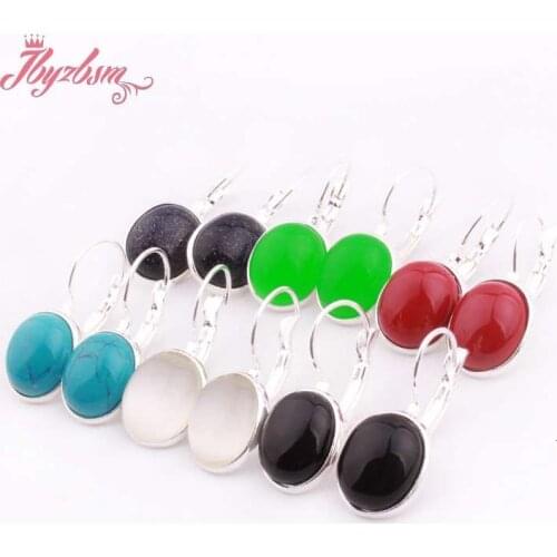 10x12mm Oval Cat Eye Agates Natural Stone Beads Fashion Jewelry Hook Earrings For Woman Valentines Mothers Day Gift 1 Pair