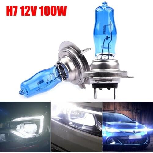 2Pcs HOD H7 100W High Quality Bulb Auto Car Headlights Sun Light/Ultra-white Light 4500K Car Fog Auto Headlamps Accessories