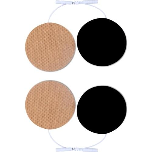 6 Pieces TENS Electrodes Pads Size Diameter 7cm With Plug Hole 2.0mm For TENS/EMS Machines