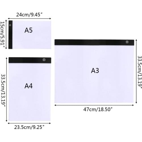 A3/A4/A5 Drawing Tablet Digital Graphics Pad LED Light Box Copy Board Writing 24BB