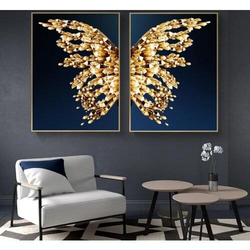 Butterfly Wings Abstract Wall Art Canvas Painting Nordic Posters And Prints Wall Pictures For Living Kids Home Decoration