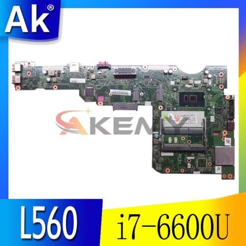 Akemy AILL1 L2 LA-C421P For lenovo thinkpad L560 15 inch laptop motherboard SR2F1 i7-6600U Intel GMA HD 520 DDR3L