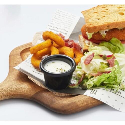 6cm American Tableware Coffee Lounge Bar Special Black Melamine Cup Sauce Sauce Cup Small Bowl