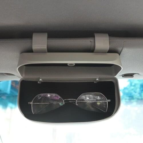 Car Mounted Lens Case Sunglasses Multi-Function Car Sun Visor Storage Box