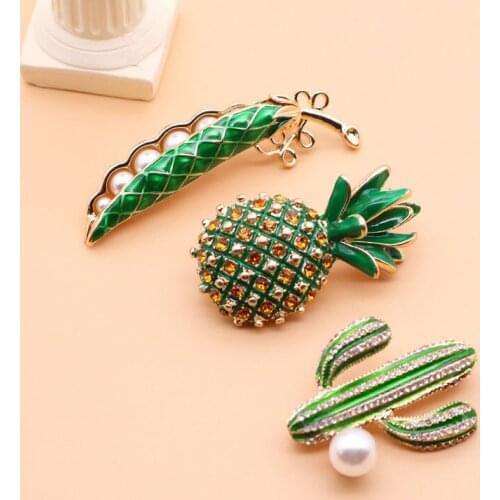 Pineapple-Cactus Plant Brooch Sweet For Girls Women