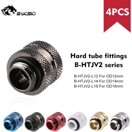 Hard Tube Fitting Bykski G1/4" Water Cooling Adapter Suitable For OD12mm / OD14mm / OD16mm Rigid Pipe Components