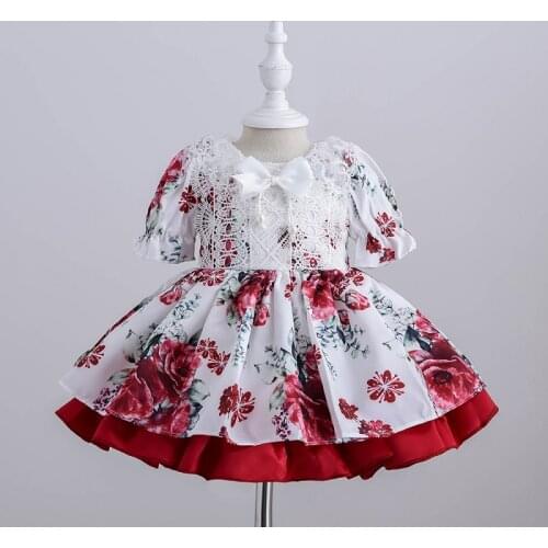 Lace Summer girls Lolita Dress new childrens European American court Princess tutu birthday party dress Infant baby girl outfit