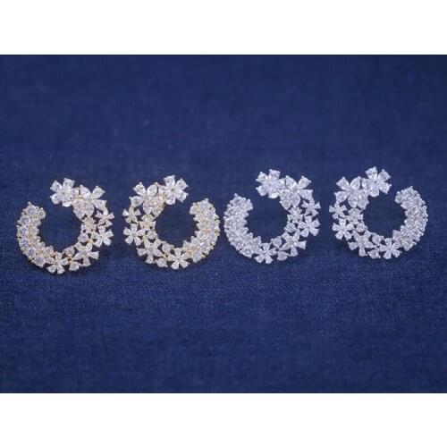 Designer Fashion 925 Sterling Silver Jewelry 3A Cubic Zirconia Party Earring