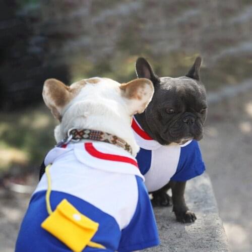 Pet T-Shirt Dog Self Backpack Clothes Spring Summer Tops Kindergarten French Bulldog Clothes Backpack Bichon Corgi