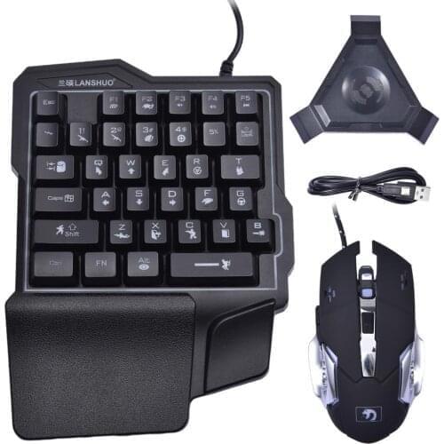 Gaming Keyboard Wired Mouse Gamer Set For PUBG Game Ergonomic PC Mice Bluetooth Keyboard For Mobile Games