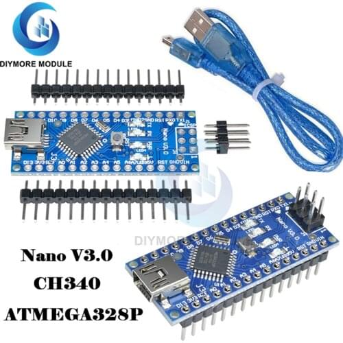 Nano With the bootloader compatible Nano 3.0 controller for arduino CH340 USB driver 16Mhz Nano v3.0 ATMEGA328P With USB Cable