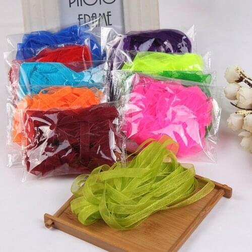 Organza Ribbon 1cm 10 Meter DIY Gift Packaging Craft Decorative Tapes Apparel Sewing Fabric Bow Ribbon Wedding Party Decoration