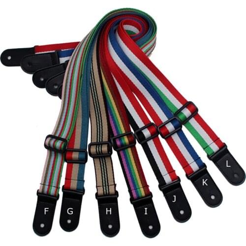 Hot Colorful Cotton Stripe Ukulele Small Acoustic Guitar Folk Guitar Strap