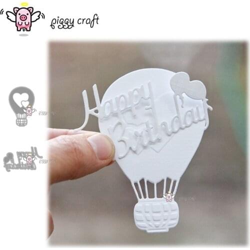 Piggy Craft metal cutting dies cut die mold Happy birthday letter balloons Scrapbook paper craft knife mould blade punch stencil