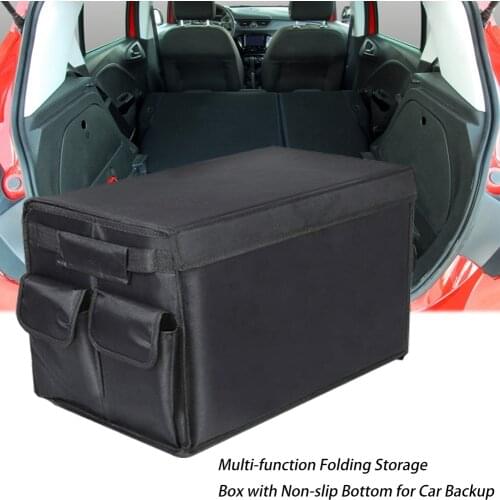 Multi-function Folding Storage Box with Non-slip Bottom Storage Basket Sundries Bin Car Trunk Storages Organizer for Car Backup