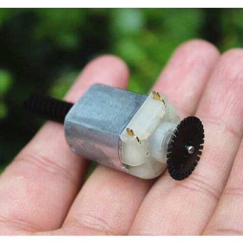 Mini 130 Moto DC 6V 9V 12V 8400RPM Permanent Magnet Motor Wore Gear Motor with Code Disc 19mm Shaft Length DIY Toy Car Boat