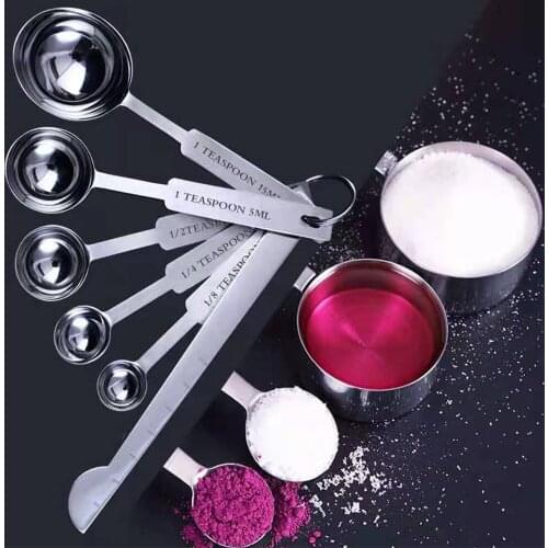 Baking Accessories Home Kitchen Cooking Tools Measuring Cup and Spoon Set Beaker Balances Measurement Stainless Steel Stackable
