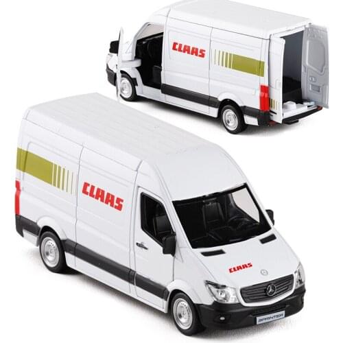 New 1:36 Scale For TheBenz Sprinter CLAAS Metal Diecast Alloy Delivery Van Courier Vehicle Collection Simulation Kids Toy Gift