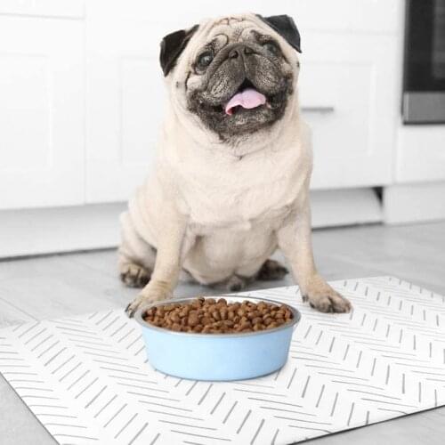 New Pet Placemat PU Leather Anti-slip Mat Drinking And Feeding Dog Mat Cat Mat Home Decoration Pet Gift Waterproof Pet Bowl Mat