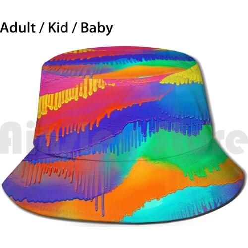 Skyfall , Melting Northern Lights Bucket Hat Adult kid baby Beach Sun Hats Landscape North Lights Aurora Northern Lights