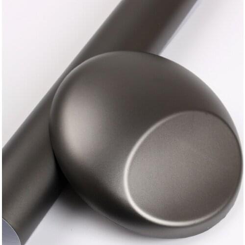 Premium Metallic 1.52x20m air free bubbles Tungsten steel black matte chrome vinyl sticker chrome vinyl wrap