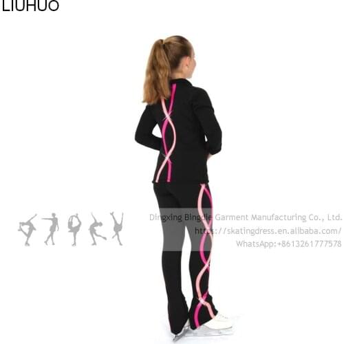 Figure Skating Pants Hoodie girls Jacket pants Women Ice Skating Quality Fleece Stretchy Practise Competition Skating trousers