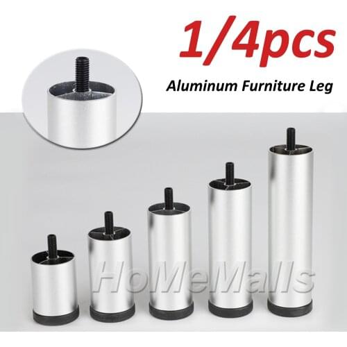 4pcs Aluminum Alloy Adjustable Furniture Leg Replacement for Sofa Office Table Couch Cabinet TV Stand Leg Metal Furniture Feet