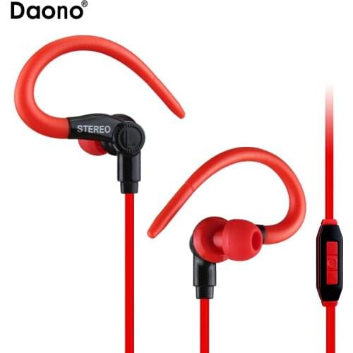 Daono Stereo Earphones Sport Running Headphones Super Music Headset 3.5mm With Mic for phone MP3 MP4