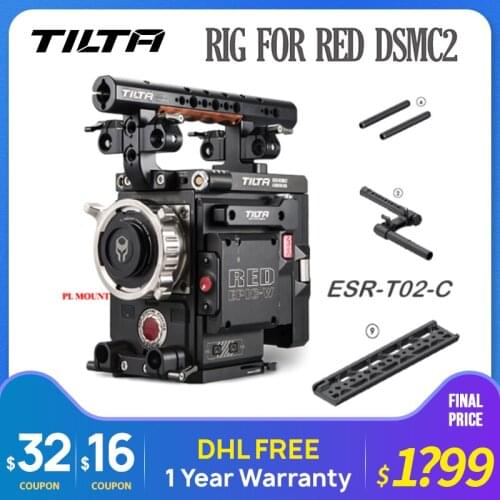 TILTA RED ESR-T02-C Baseplate DSMC2 Cage Top Handle Camera Rig for RED DSMC2 RAVEN/WEAPON/SCARLET-W with Power system SDI in/out